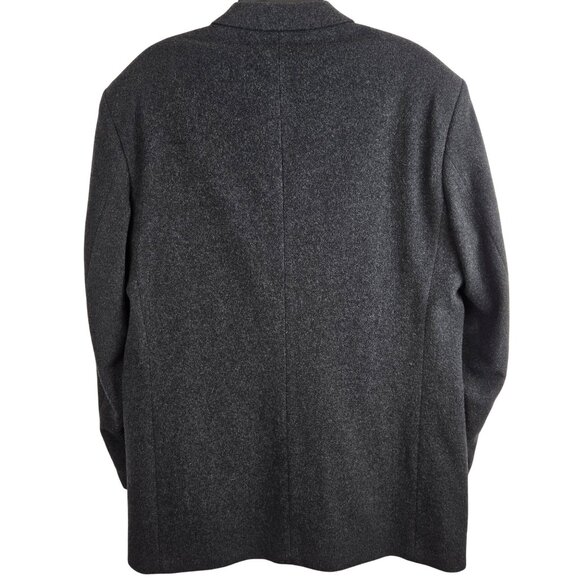 Mens XL Gray Black Lined Satin Officewear Business Workwear Formal Classy Blazer - Picture 2 of 12